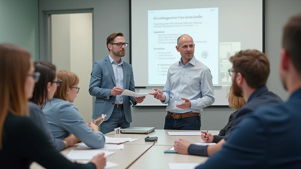 Séance de formation sur la compréhension de la paie avec un groupe de salariés